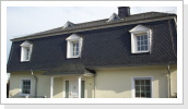 Fassade mit 25 X 25er Schiefer Schablonen in Hallgarten Fassade mit 25 X 25er Schiefer Schablonen in Hallgarten